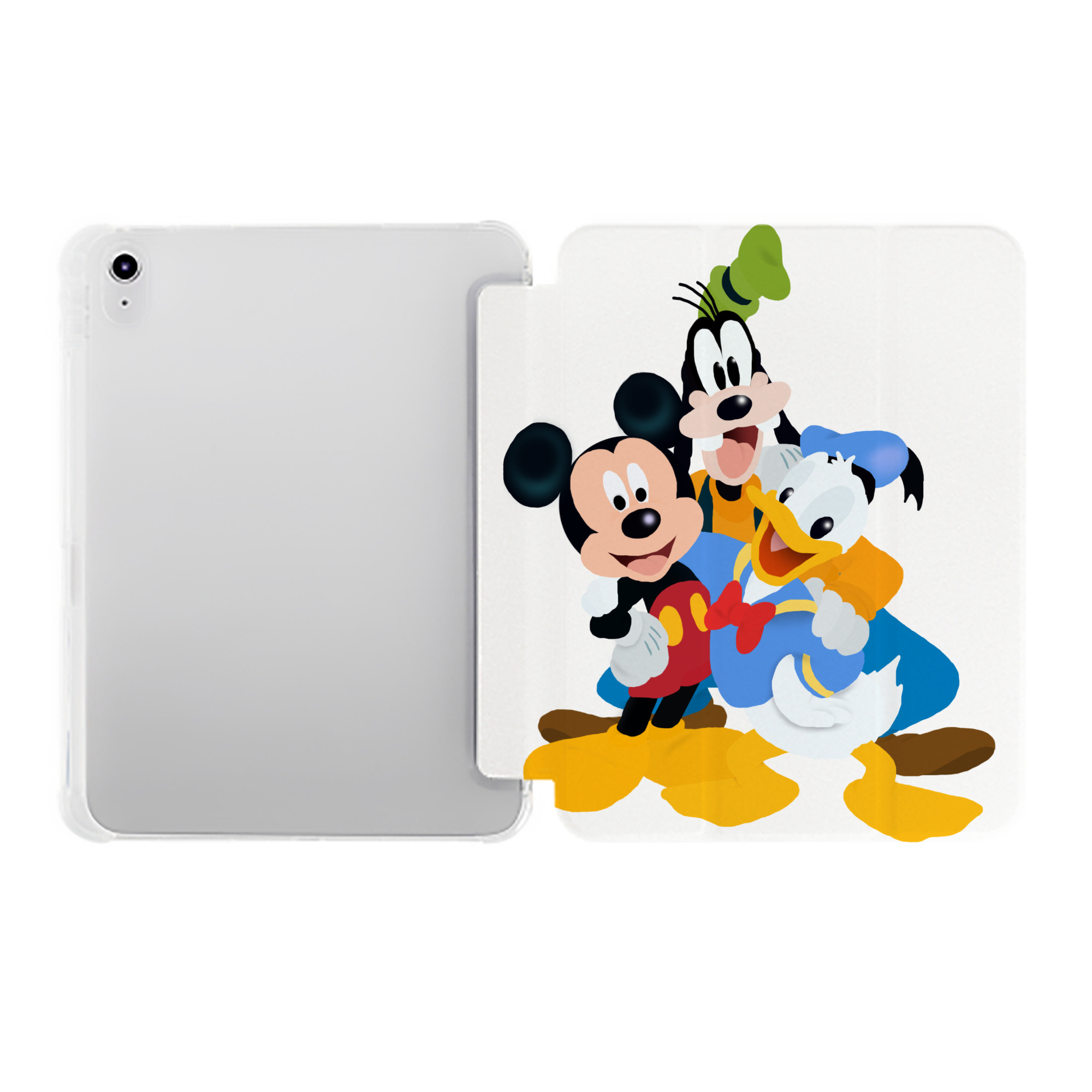 （画像用） ミッキーマウス Mickey Mouse IPad ケース ペン収納付き 三つ折りスタンド PUレザー×シリコン 対応機種9.5/10.5/10.9インチ